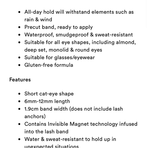 Glamnetic “Precious” (cat eye) Invisible Magnetic Half Lashes *EZ app! Last 1! - Picture 8 of 9